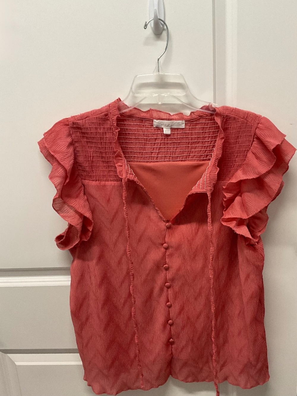 LAPIS & LILLIES LARGE BLOUSE WITH FLUTTER SLEEVES